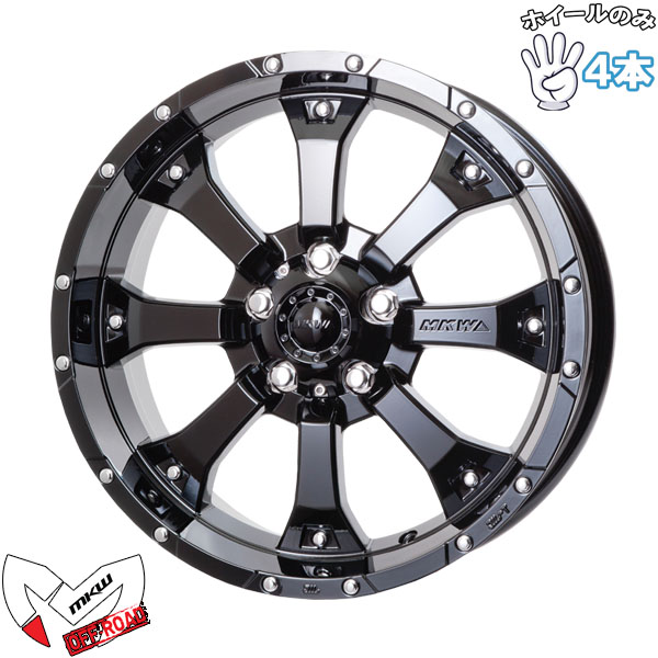 MKW MK46 ホイール ブラック4本セット MKW 16インチ アルミホイール 5穴114.3 | MKW MK-46 グロスブラック 7J