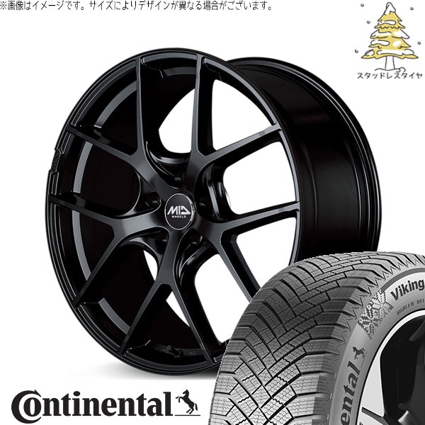 クラウンスポーツ 235/55R19 スタッドレス | ヴァイキングコンタクト8 \u0026 MIDホイール レフィナーダ モーション4 19インチ 5穴114.3