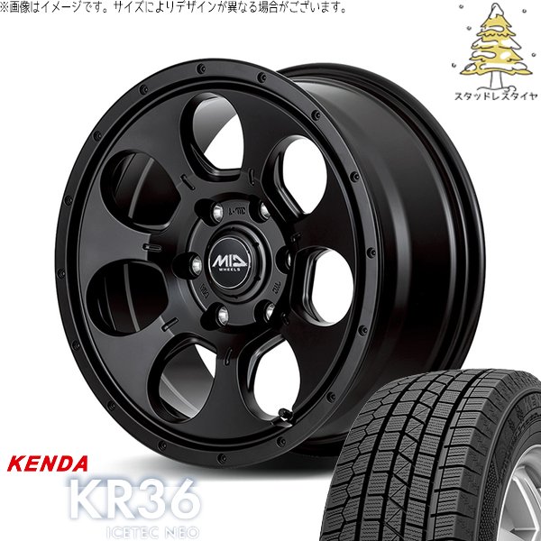 プリウスα 215/60R16 スタッドレス | アイステックネオ KR36 \u0026 MIDホイール マッドエージェント 16インチ 5穴114.3