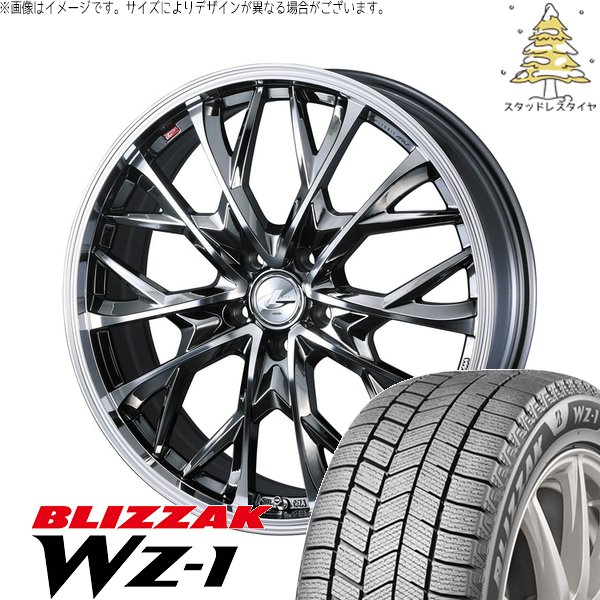 リーフ ルミオン 215/40R18 スタッドレス | ブリザック WZ-1 \u0026 レオニス MV 18インチ 5穴114.3