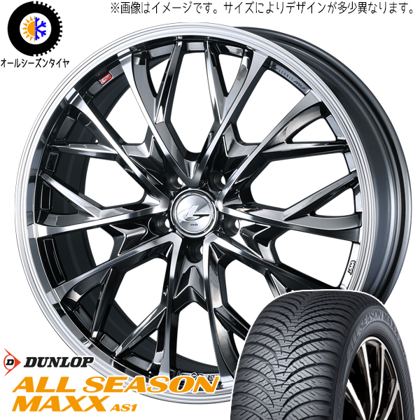 215/60R16 オールシーズンタイヤホイールセット CX3 etc (DUNLOP AS1 & LEONIS MV 5穴 114.3)｜tireshop