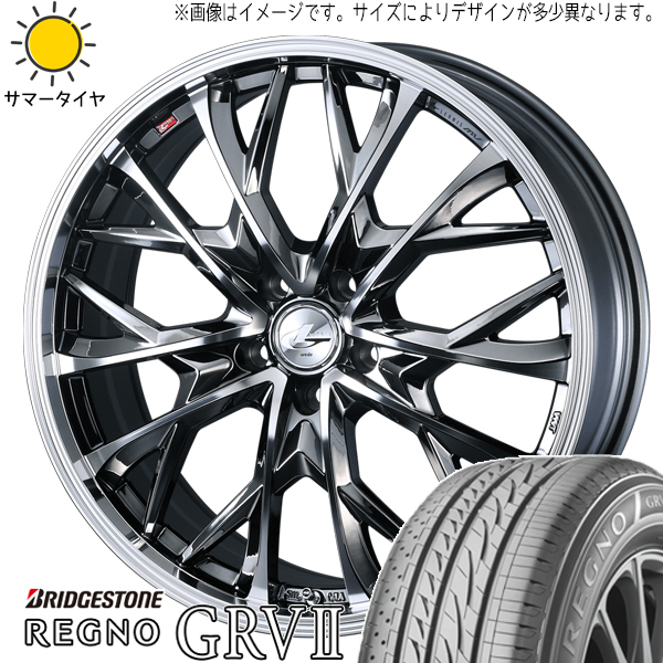 215/60R16 サマータイヤホイールセット カムリ etc (BRIDGESTONE REGNO GRV2 & LEONIS MV 5穴 114.3)｜tireshop