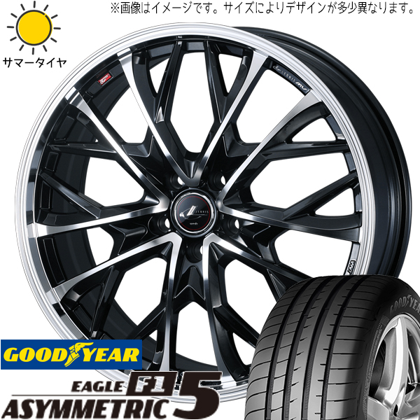 スバル WRX STI WRX S4 245/40R18 GY アシンメトリック5 レオニス MV 18インチ 8.0J +45 5H114.3P サマータイヤ ホイール 4本SET :mv pbmc 188045 asy5 24540:TireShop All Terrain