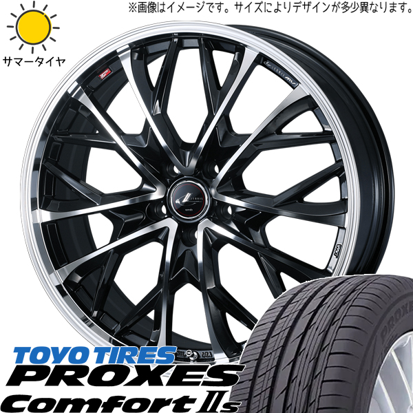 215/55R17 サマータイヤホイールセット ヤリスクロス etc (TOYO PROXES Comfort2S LEONIS MV 5穴 114.3) : mv pbmc 177047 c2s 21555 : オールテレーン(タイヤ ホイール専門店)