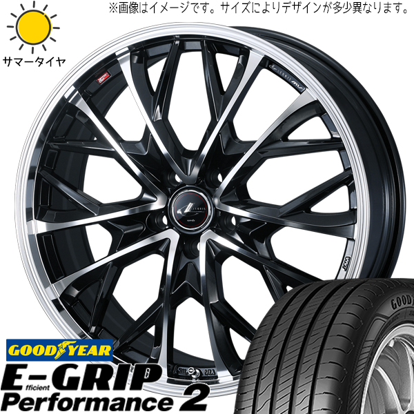 60系 プリウス 215/50R18 グッドイヤー パフォーマンス2 レオニス MV 18インチ 7.0J +38 5H114.3P サマータイヤ ホイール 4本SET :mv pbmc 187038 egpf2 21550:TireShop All Terrain