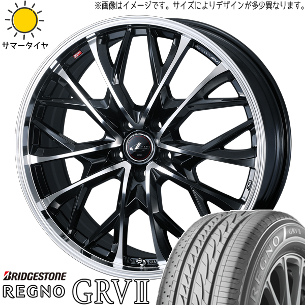 215/60R16 サマータイヤホイールセット カムリ etc (BRIDGESTONE REGNO GRV2 & LEONIS MV 5穴 114.3)｜tireshop