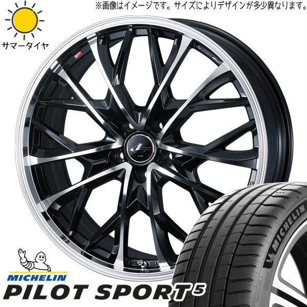 245/40R19 サマータイヤホイールセット フーガ etc (MICHELIN PilotSPORT5 & LEONIS MV 5穴 114.3)｜tireshop