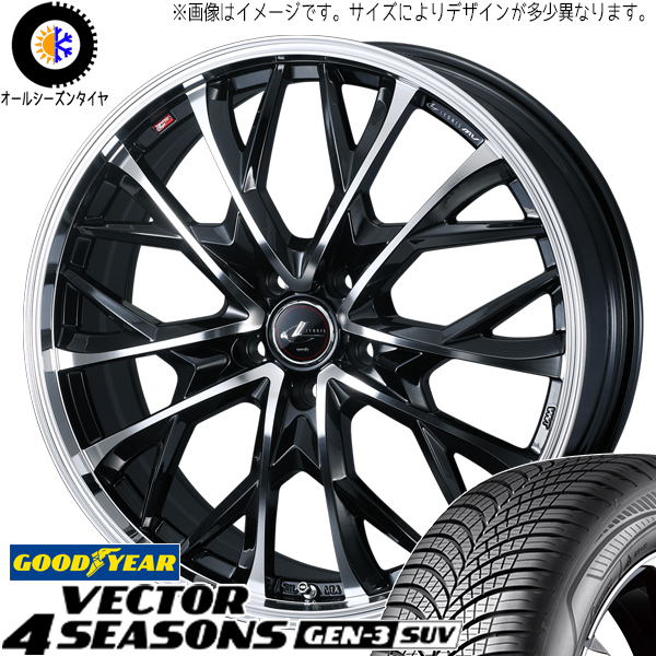 アウトランダー エクストレイル 235/60R18 GY ベクター レオニス MV 18インチ 8.0J +45 5H114.3P オールシーズンタイヤ ホイール 4本SET :mv pbmc 188045 vegen3s 23560:TireShop All Terrain