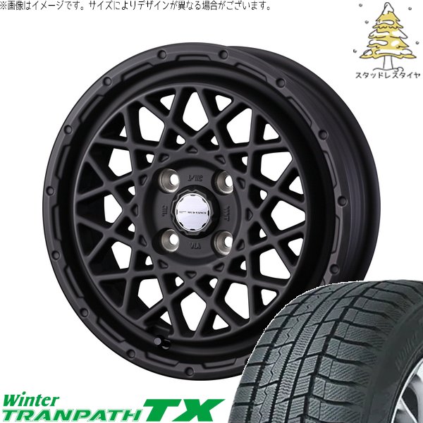 NBOX スペーシア タント デリカミニ 155/65R14 スタッドレス | ウィンタートランパス TX \u0026 マッドヴァンス09 14インチ 4穴100