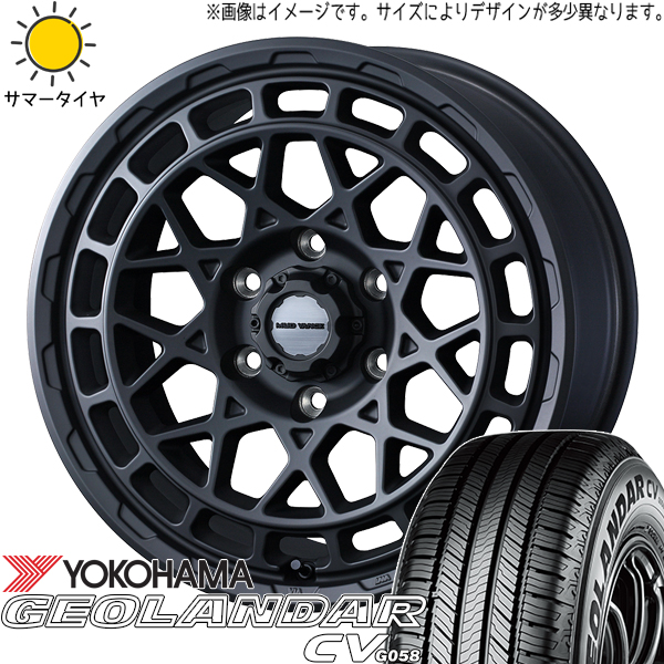 225/55R17 サマータイヤホイールセット アルファード etc (YOKOHAMA GEOLANDAR G058 MUDVANCEX TypeM 5穴 114.3) : mvxm sb 177040 g058 22555 : オールテレーン(タイヤ ホイール専門店)