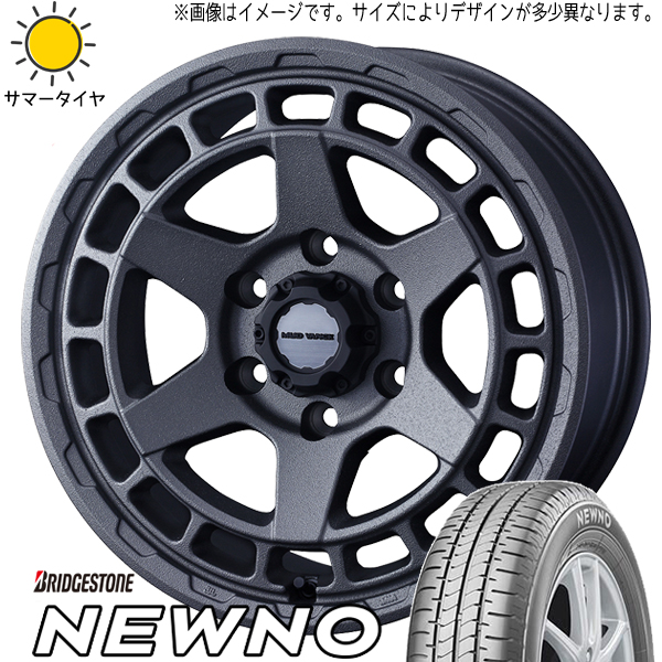 185/70R14 NV200 デリカD3 BS ニューノ マッドヴァンスX 14インチ 5.0J +42 4H114.3P サマータイヤ ホイールセット 4本｜tireshop