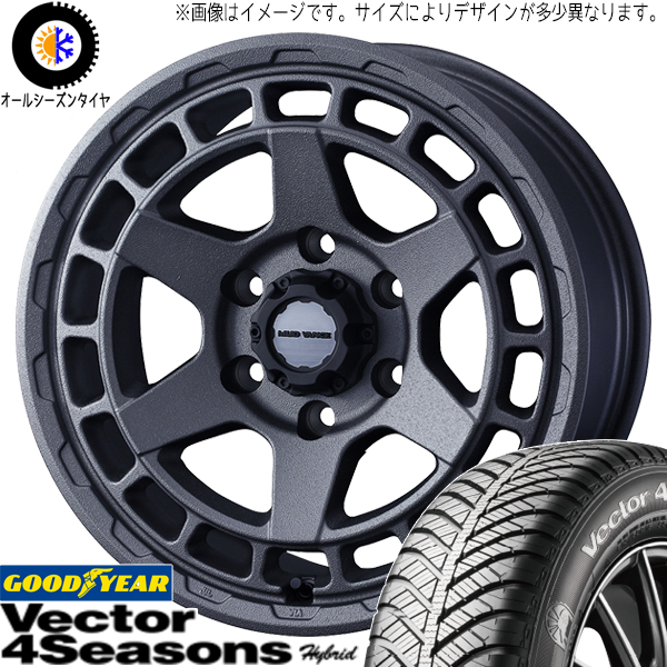 185/70R14 オールシーズンタイヤホイールセット デリカ etc (GOODYEAR Vector & MUDVANCEX TypeS 4穴 114.3)｜tireshop