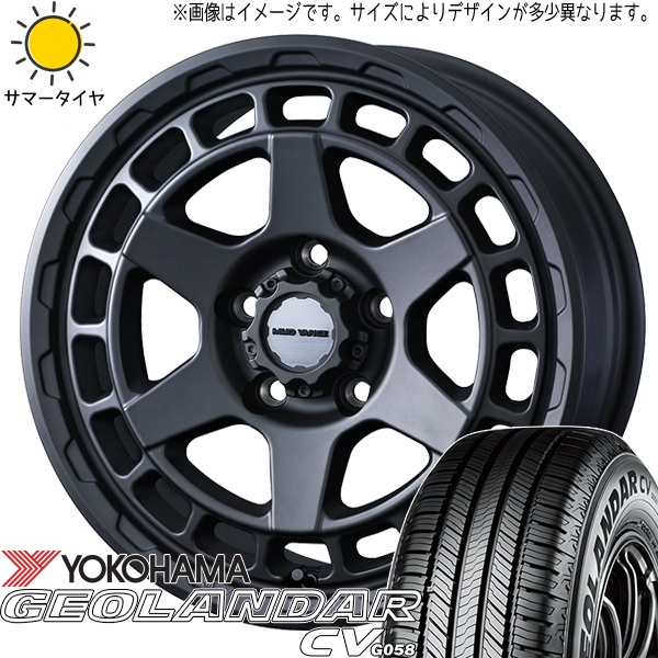 225/55R17 サマータイヤホイールセット アルファード etc (YOKOHAMA GEOLANDAR G058 MUDVANCEX TypeS 5穴 114.3) : mvxs sb 177040 g058 22555 : オールテレーン(タイヤ ホイール専門店)