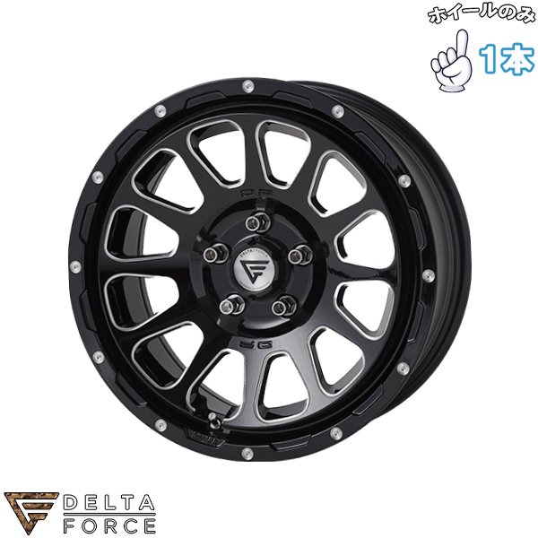 デルタフォース オーバル 17x7J PCD114.3 美品 DELTA FORCE OVAL デルタフォース オーバル 17x7.0J 5/114.3 +32
