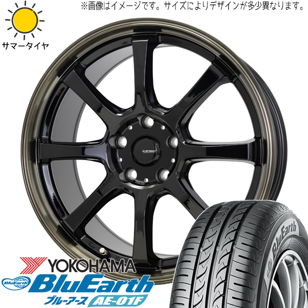 アクア フィットクロスター 185/65R15 Y/H ブルーアース AE01F Gスピード P08 15インチ 5.5J +43 4H100P サマータイヤ ホイール 4本SET :p08 155542 ae01f 1856515:TireShop All Terrain