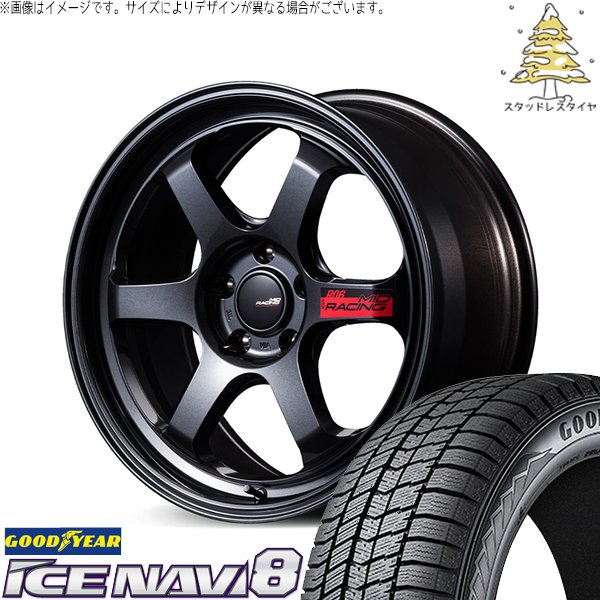 リーフ ルミオン 215/45R17 スタッドレス | アイスナビ8 \u0026 MIDレーシング R06 17インチ 5穴114.3