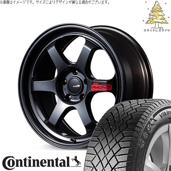 マツダ6 スカイライン 225/55R17 スタッドレス | ヴァイキングコンタクト7 \u0026 MIDレーシング R06 17インチ 5穴114.3