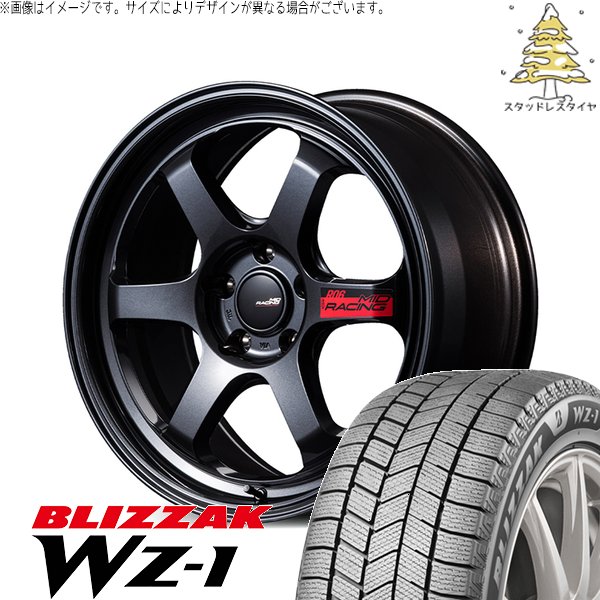 エスティマ 215/55R17 スタッドレス | ブリザック WZ-1 \u0026 MIDレーシング R06 17インチ 5穴114.3