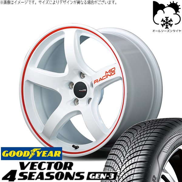 ZR-V クロストレック 215/60R17 オールシーズン | ベクター4シーズンズ GEN-3 \u0026 MIDレーシング R50 17インチ 5穴114.3