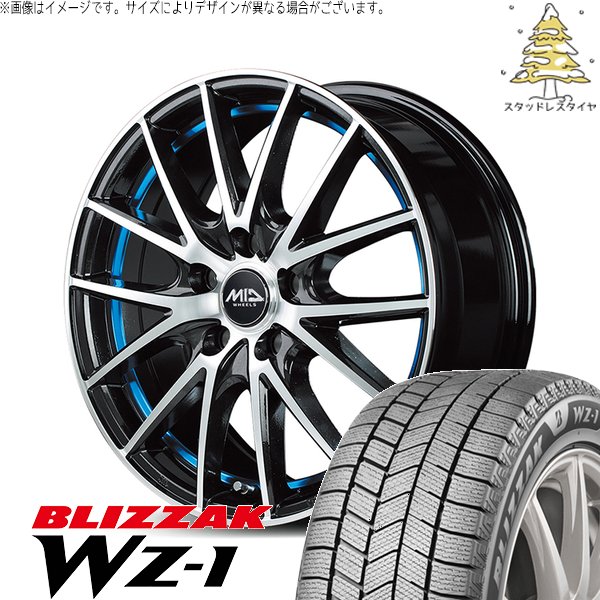 スイフトスポーツ 195/45R17 スタッドレス | ブリザック WZ-1 \u0026 MIDホイール RX27 17インチ 5穴114.3
