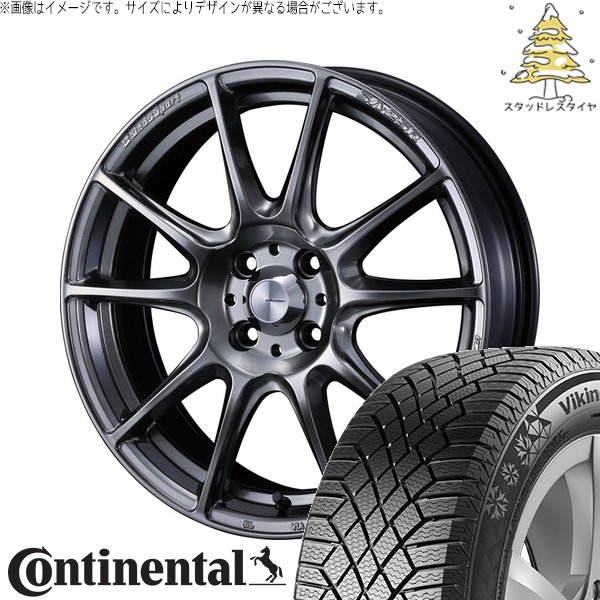 シャトル カローラフィールダー 185/60R15 スタッドレス | バイキングコンタクト7 \u0026 ウェッズスポーツ SA25R 15インチ 4穴100