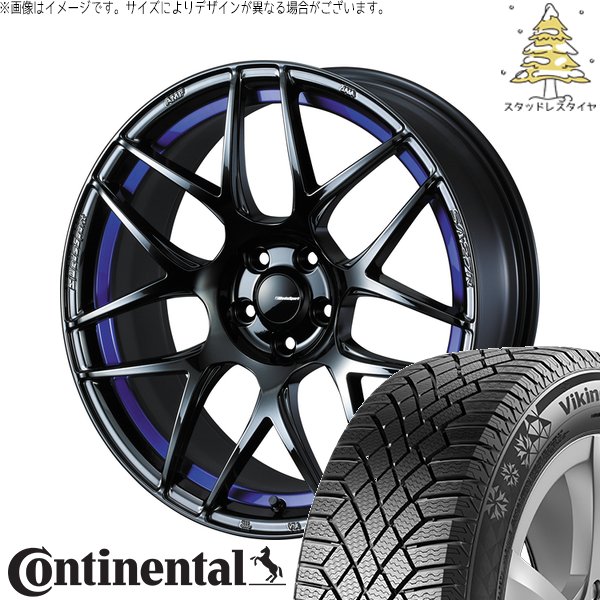 VikingContact - ランエボ8 9 235/40R18 スタッドレス | ビュッフェ連係7 \u0026 ウェッズ運動競技 SA27R 18in 5穴114.3 自動車-冬タイヤ、ホイールセット-タイヤ、ホイール