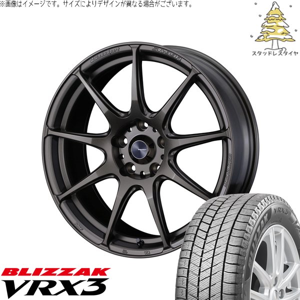 レクサスGS カムリ アコード 225/50R17 スタッドレス | ブリザック VRX3 \u0026 ウェッズスポーツ SA99R 17インチ 5穴114.3