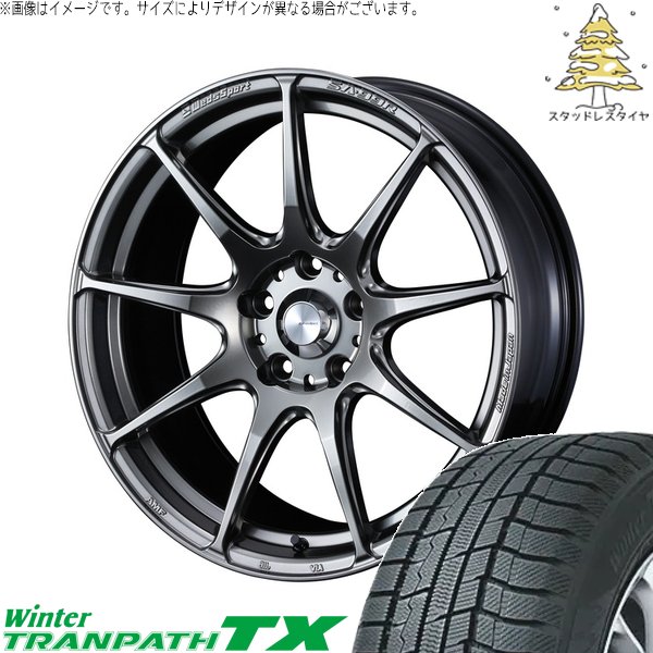 GN アウトランダー 235/60R18 スタッドレス | ウィンタートランパス TX \u0026 ウェッズスポーツ SA99R 18インチ 5穴114.3