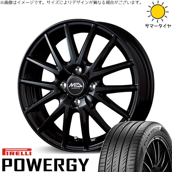 軽自動車専用 カスタムサイズ 165/55R15 ホイールセット | パワジー \u0026 MIDホイール SQ27 15インチ 4穴100