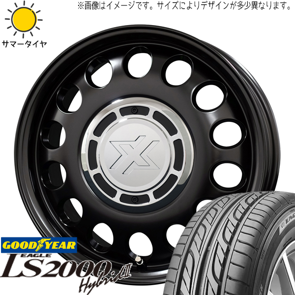 ムーブ ミラ ラパン 165/55R14 GY LS2000 HB2 クロスブラッド スティール 14インチ 4.5J +45 4H100P サマータイヤ ホイール 4本SET :stel sb 144545 ls2hb 1655514:TireShop All Terrain