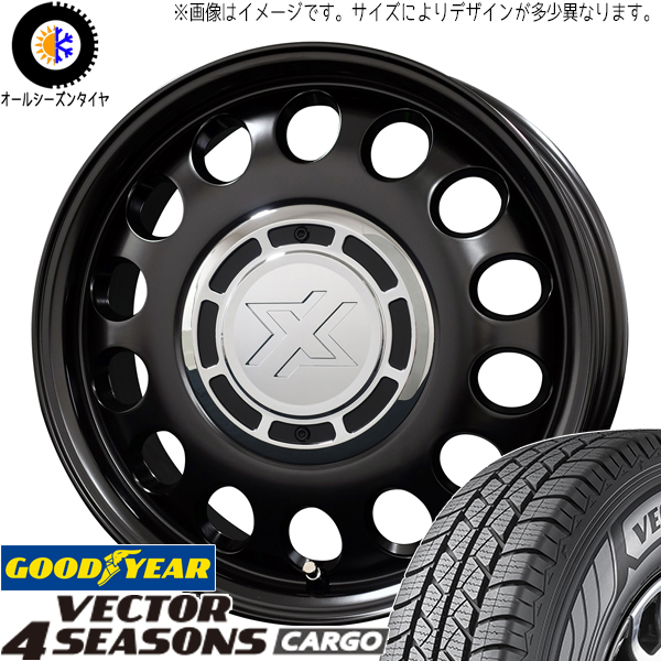 サクシード 155/80R14 オールシーズン | グッドイヤー ベクターカーゴ \u0026 スティール 14インチ 4穴100