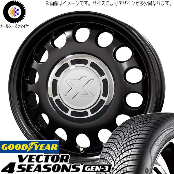 トヨタ シエンタ 170系 185/60R15 オールシーズン | グッドイヤー ベクター \u0026 スティール 15インチ 5穴100