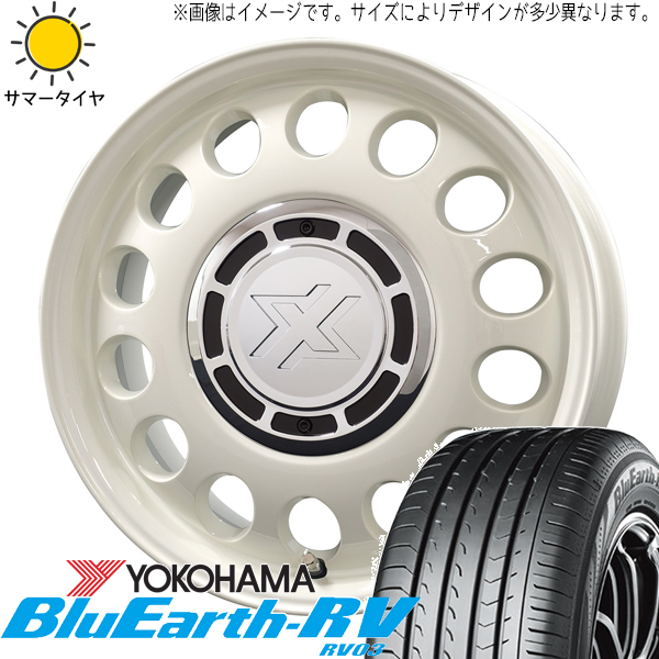 195/65R15 サマータイヤホイールセット プロボックス etc (YOKOHAMA BluEarth RV03 & XBLOOD STEELE 4穴 100)｜tireshop