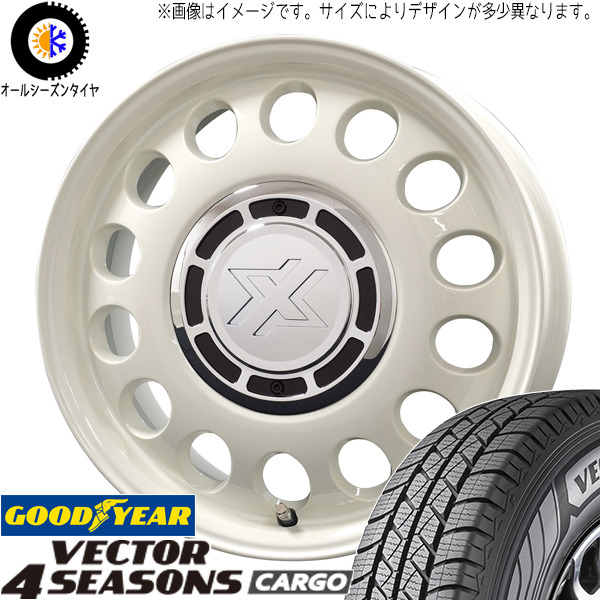 サクシード 155/80R14 オールシーズン | グッドイヤー ベクターカーゴ \u0026 スティール 14インチ 4穴100