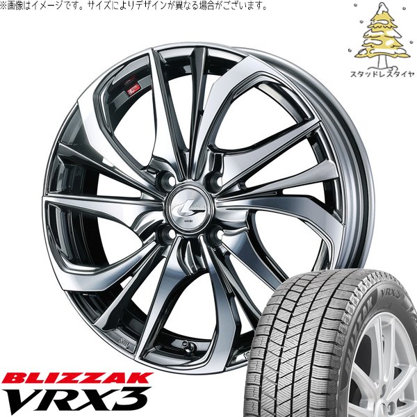 ブリザック VRX3 - イグニス クロスビー 175/60R16 スタッドレス | \u0026 レオニス TE 16in 4穴100 タイヤ、ホイール-自動車