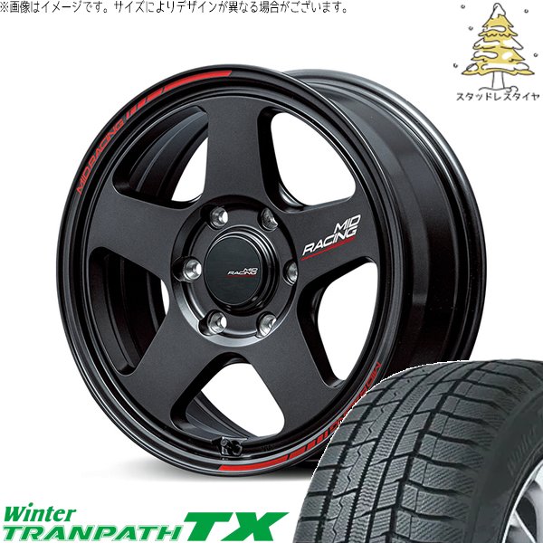 ハイエース専用 215/60R17 スタッドレス | ウィンタートランパス TX \u0026 MIDレーシング TR50 17インチ 6穴139.7
