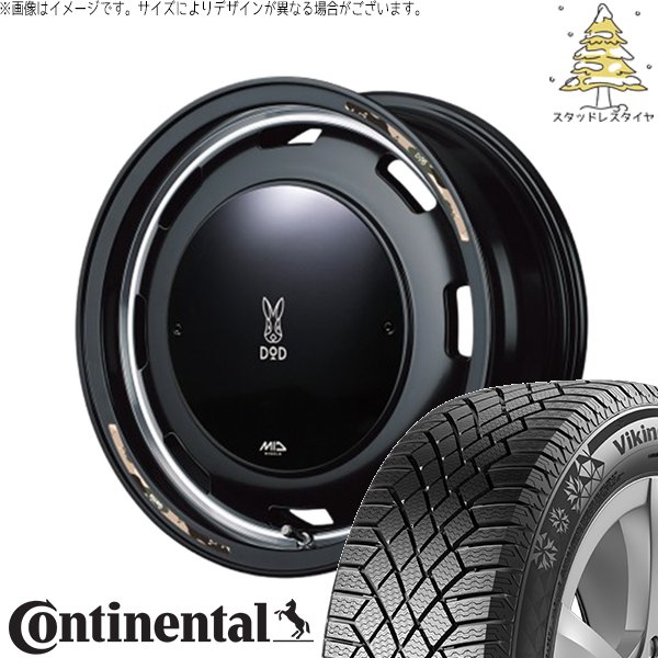 ジムニーシエラ 215/70R16 スタッドレス | ヴァイキングコンタクト7 \u0026 MIDホイール x DOD ウシャリントバリ 16インチ 5穴139.7
