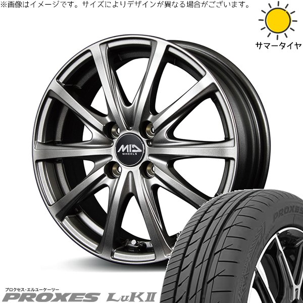 タント ムーブ ワゴンR ラパン 165/55R15 ホイールセット | プロクセス LuK2 \u0026 MIDホイール V25 15インチ 4穴100