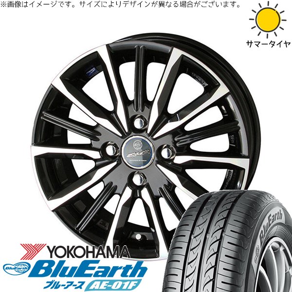ヤリス カローラフィールダー 175/70R14 ホイールセット | ブルーアース AE-01F \u0026 スマック ヴァルキリー 14インチ 4穴100
