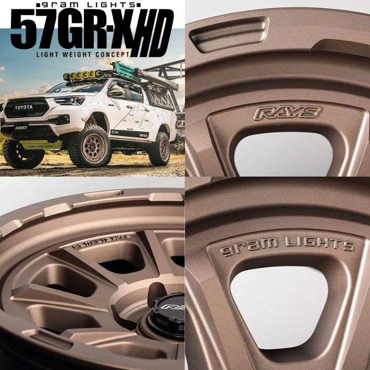4本セット レイズ 57GR-X 57GRX HD 17x8.5J 5/127-15 SB BFグッドリッチ KO3 265/70R17 118/115S WL ジープ ラングラー JK JL カスタムの画像
