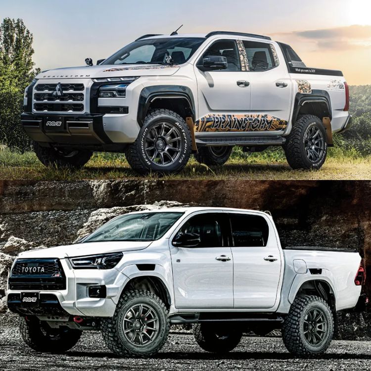 4本セット レイズ 57TR-X 57TRX 18x9.0J 6/139.7+25 Z2 MONSTA モンスタ RTハイブリッド R/T 285/65R18 WL プラド FJクルーザー カスタムの画像