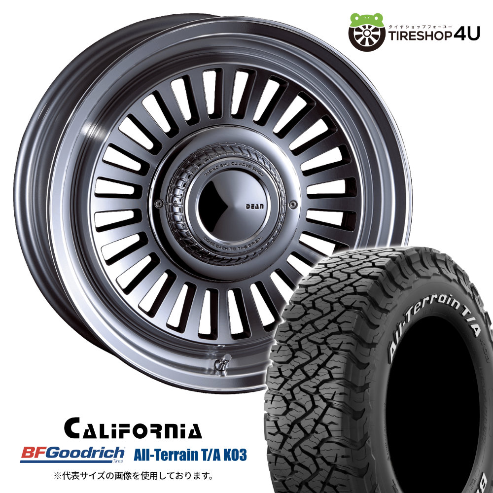 4本仕かける CRIMSON DEAN CALIFORNIA 16x7.0J 6/139.7 +15 BG BFGoodrich All-Terrain T/A KO3 265/75R16 白いこと水茎の跡 FJクルーザー