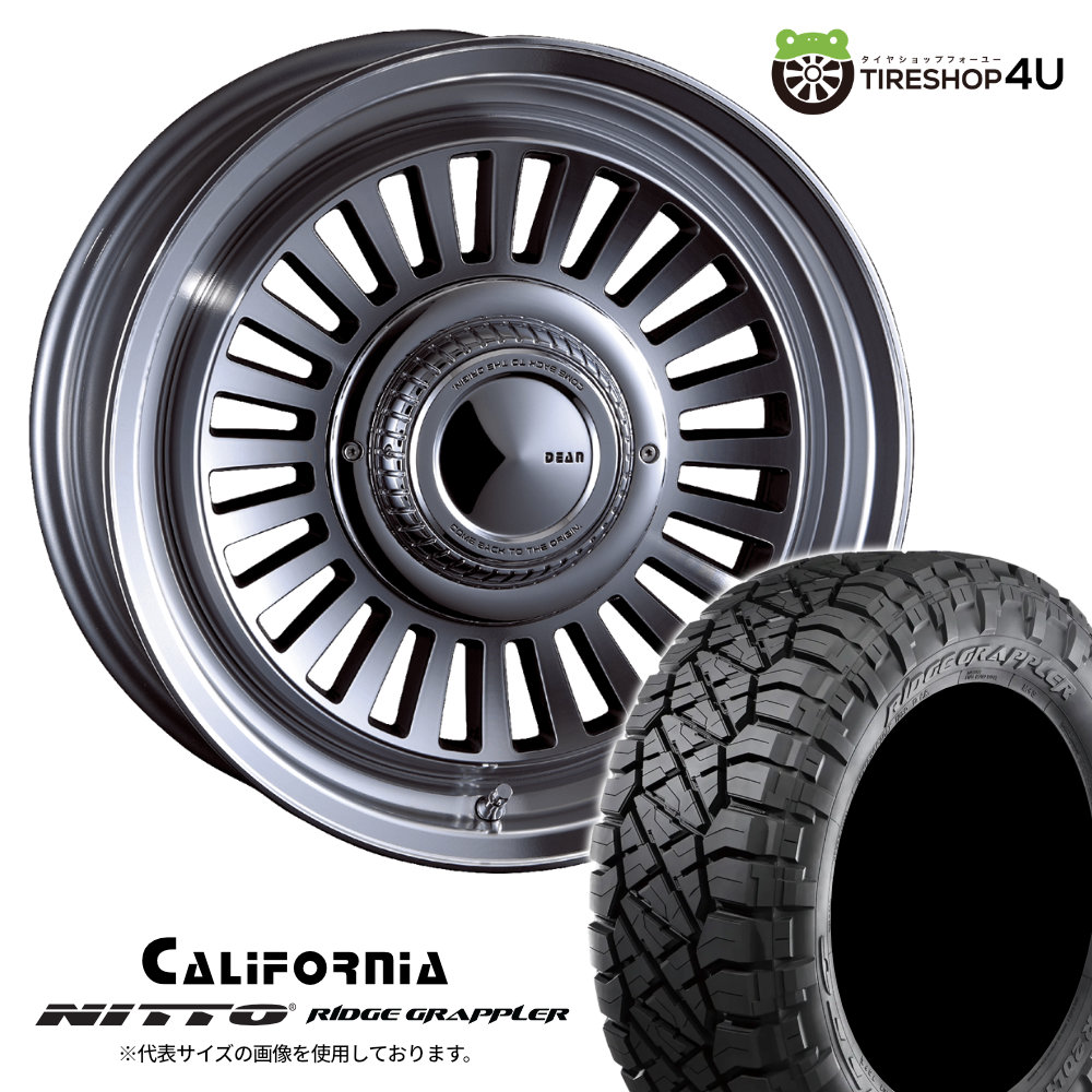 4本セット CRIMSON DEAN CALIFORNIA 17x7.5J 6/139.7 +20 BG NITTO RIDGE GRAPPLER 265/65R17 プラド ハイラックス トライトン GSR GLS