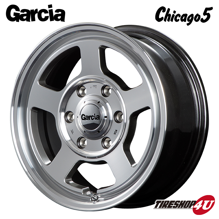 4本セット Garcia Chicago5 15x6.0J 6/139.7+33 MGP BFGoodrich All-Terrain T/A KO3 195/80R15 ホワイトレター ハイエース レジアスエースの画像
