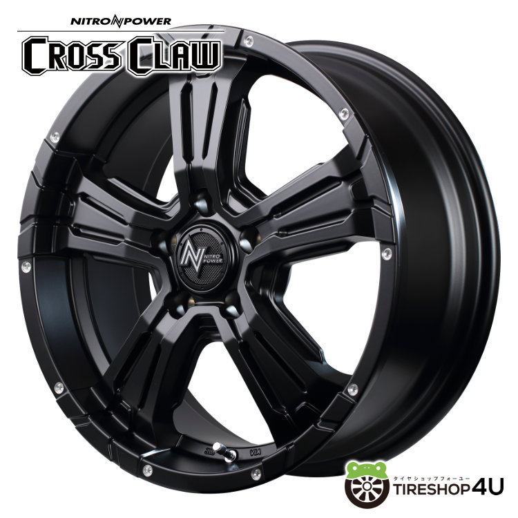 4本セット ナイトロパワー クロスクロウ CLAW 16x7.0J 5/114.3 +40 SGB MONSTA モンスタ テレーングリッパー A/T 215/70R16 WL デリカD5の画像