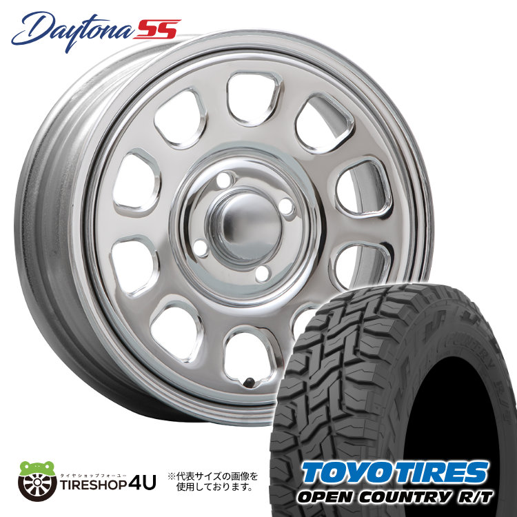 4本セット DAYTONA SS デイトナSS 14x5.0J 4/100 +42 CR TOYO トーヨー オープンカントリー R/T 155/65R14 BL 軽自動車 :DAYTONASS 1450 4H100 42 CR OPEN RT 1556514 2:TIRE SHOP 4U 4号店