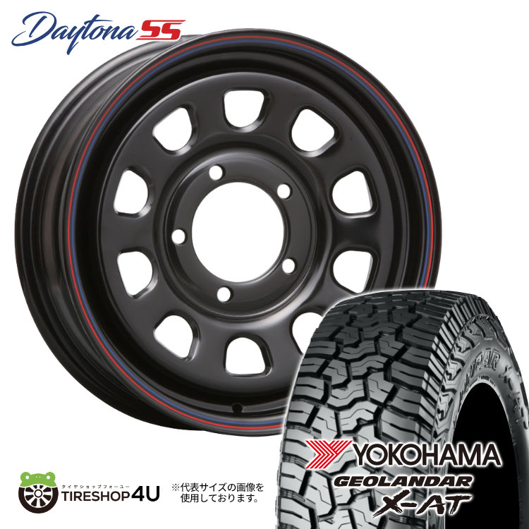 4本セット DAYTONA SS デイトナSS 16x5.5J 5/139.7 +20 BK ジオランダー X AT G016 215/70R16 BL ジムニー JB64 JB23 W :DAYTONASS 1655 5H139 20 BK G016 2157016 2:TIRE SHOP 4U 4号店