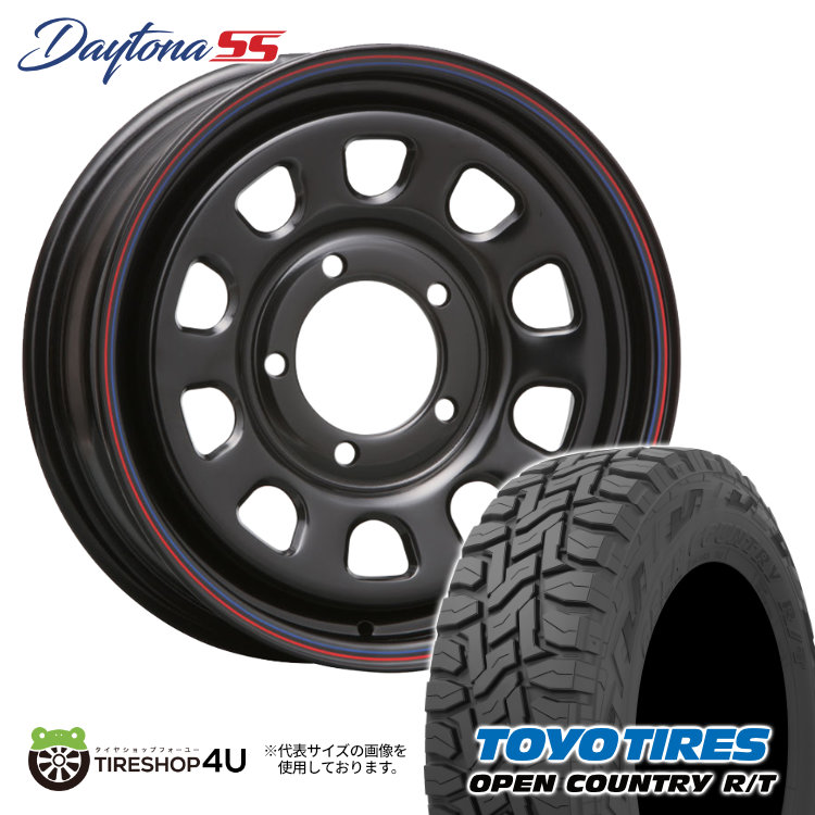 4本セット DAYTONA SS デイトナSS 15x6.0J 5/139.7 +0 BK TOYO トーヨー オープンカントリー R/T 195/80R15 BL ジムニーシエラ JB74 JB43 W :DAYTONASS 1560 5H139 0 BK OPEN RT 1958015 2:TIRE SHOP 4U 4号店