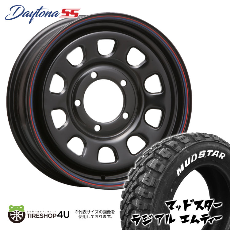 4本セット DAYTONA SS デイトナ 16x6.0J 5/139.7 +0 BK MUDSTAR マッドスター ラジアル M/T 215/70R16 WL ジムニーシエラ JB74 JB43 :DAYTONASS 017:TIRE SHOP 4U 4号店