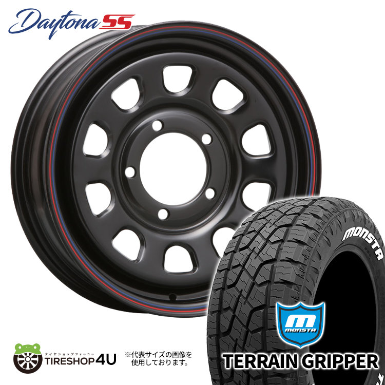 4本セット DAYTONA SS デイトナSS 16x5.5J 5/139.7 +20 BK MONSTA